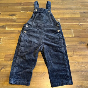 Zara Baby Corduroy Overalls Black Straight Leg Jumper 12-18 Months 12 18